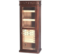 Armoire et casier à cigares Kuangxing Smoke Shop Accessories, vitrine en bois de cèdre avec écran LED peint