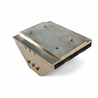 Dissipateur thermique personnalisé à double caloduc empilé avec grandes ailettes à glissière pour serveur CPU PC coudé soudé perforé