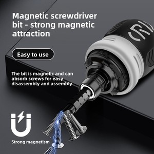 Tournevis magnétique à cliquet ultra-court, double usage, à double embout (croix et Torx) et à tête de radis - Product Image 4