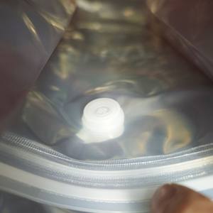 Sacs d'emballage en plastique à fond plat refermables avec logo OEM&ODM, pour poudre de protéines, grains de café, fruits, céréales, avec valve. - Product Image 4