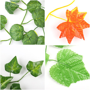 Hojas de vid artificiales, decoración de plástico verde para ocultar tuberías de agua en el techo, decoración del hogar, 20 hojas extra grandes por paquete - Product Image 4