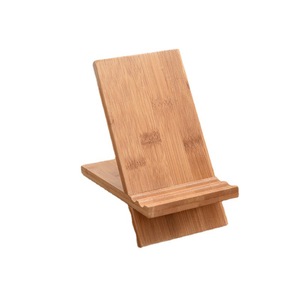 Soporte de Madera para Teléfono, Ajustable en Altura, Color Madera Natural, Soporte de Escritorio, Estilo Minimalista, Adorno Artesanal - Product Image 5
