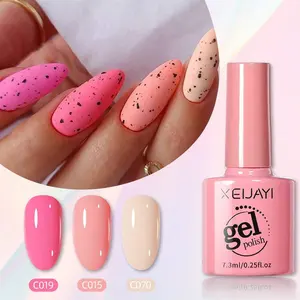 XEIJAYI 3Pcs Spring Pink Color Gel Nail Polish Set Semi Permanent Varnishes Nail Art Design Soak Off UV LED Gel Nail Supplier