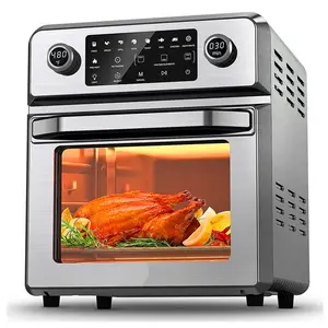 Fryer Dehydrate Rotisserie Bake Oil-Free Convection Oven with LED Touchscreen 15L Large Digital Air Fryer Oven