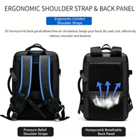 Sac à dos pour ordinateur portable tendance, élégant, durable, 17 pouces, extensible, imperméable, avec port USB, pour hommes et femmes, pour les voyages et les loisirs