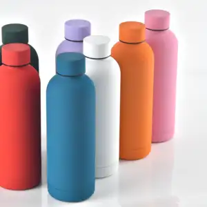 RTS Botol Insulasi Vakum Dinding Ganda Logo Kustom 350ML 750ML Mulut Kecil Botol Air Olahraga Baja Tahan Karat