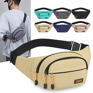 Riñonera de nailon para hombre con correa de hombro arqueada y bolsillo interior con cremallera, impermeable y duradera para viajes de ocio, primavera 2025 - Product Image 3