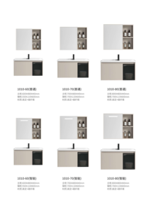 Vente en gros Miroir moderne de luxe Lavabo en PVC <span class=keywords><strong>Meuble</strong></span> de toilette de salle de bain <span class=keywords><strong>Rangement</strong></span> pour hôtels - Product Image 2