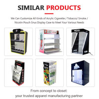 Vitrine d'exposition de cigarettes en acrylique LED personnalisée en usine, support pour huiles essentielles, présentoir à fumée, vitrine de magasin de tabac