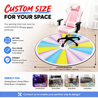 Tapis de chaise de gamer personnalisé imprimé, tapis de sol de jeu personnalisé pour les produits promotionnels des équipes d'e-sport