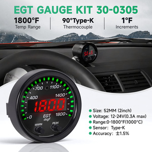 <b>Auto</b> <b>Meter</b> 52mm Exhaust Gas Temperature Gauge 0-1800F with Sensor for Retrofit Upgrade - Product Image 5