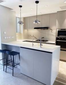 Amsip Factory Custom Modern Style Bright <b>Cabinets</b> Kitchen Furniture Manufacturer Kitchen Island <b>Cabinet</b> - Product Image 6