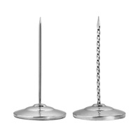 Support de Comptoir en Acier Inoxydable pour Inserts de Commande avec Fentes pour Pins, Idéal pour Salons de Thé, Restaurants, Hôtels (Modèle 0922-CDQ-08)