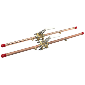 Ba mảnh nội tuyến đòn bẩy hàn kết thúc van bi bằng đồng phun cát y tế có thể khóa dòng van với phần mở rộng cổng thanh lọc kép - Product Image 1