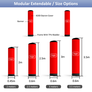 Tiang Tiup Tiup Udara Berwarna-warni KCCE untuk Promosi Iklan Luar Ruangan, Pameran Dagang, Acara, dengan Lampu LED - Product Image 4
