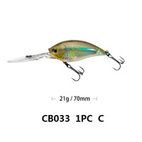 Leurre de pêche en eau salée 70mm 21g, crankbait à laser interne pour plongée profonde, corps épais, pour rochers et récifs, lèvre surdimensionnée, 8 couleurs, vente en gros