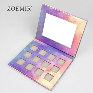 Paleta de <span class=keywords><strong>Sombras</strong></span> de Ojos Recargable de Cartón con Etiqueta Privada, Caja de <span class=keywords><strong>Sombras</strong></span> de Ojos de Papel, Estuche de Maquillaje para Rubor, para Cosméticos, 12 Colores - Product Image 1