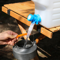 Seau à eau carré d'extérieur de 3,2 gallons (12 litres) en PE de qualité alimentaire avec robinet et couvercle, conteneur d'eau pour le camping, réservoir d'eau