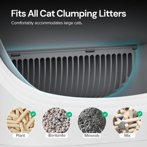 Bac <span class=keywords><strong>à</strong></span> litière autonettoyant pour chat 15L grande capacité, poubelle de 14 jours sans nettoyage, durable, faible entretien, toilette pour chat avec boîte de parfum - Product Image 4