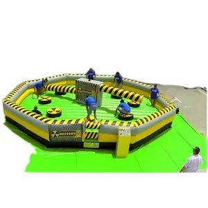 Toxic Themed Inflatable Wipe Out Bed with Wall