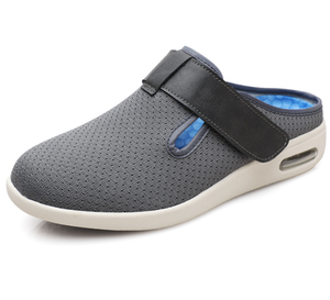 Youyun chaussures diabétiques pour hommes large largeur chaussures diabétiques pour hommes âgés chaussures et sandales pour personnes âgées, sandales à demi-support Velcro - Product Image 3
