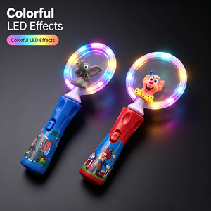 2 Estilos de Anillo Giratorio con Luz LED Intermitente de Diseño de Circo, Juguete de Plástico ABS Seguro para Carnaval, Conciertos, Regalos - Product Image 6