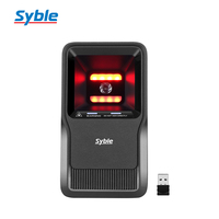 Syble X80RB Pemindai Barcode Desktop Nirkabel 1D 2D Cmos Untuk Semua Jenis Supermarket Pemindaian Platform Kecepatan Tinggi