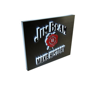 Logo in metallo ha portato il segno della scatola luminosa con lettere Logo in rilievo 3D - Product Image 2