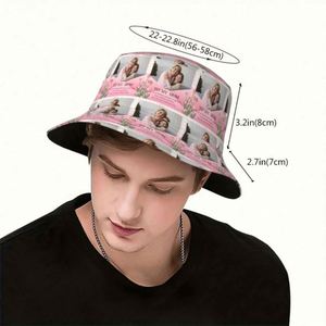 Casquette d'été légère en polyester personnalisable, chapeau bob à imprimé floral personnalisé, cadeau idéal pour la fête des mères pour maman, pour la pêche - Product Image 5