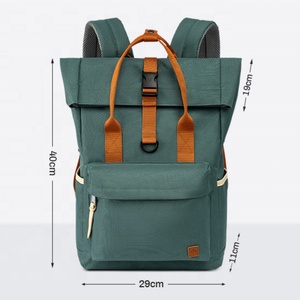 Sac à dos à enroulement grande capacité au design populaire, en polyester, pour les loisirs et les voyages en extérieur, avec logo personnalisé - Product Image 2