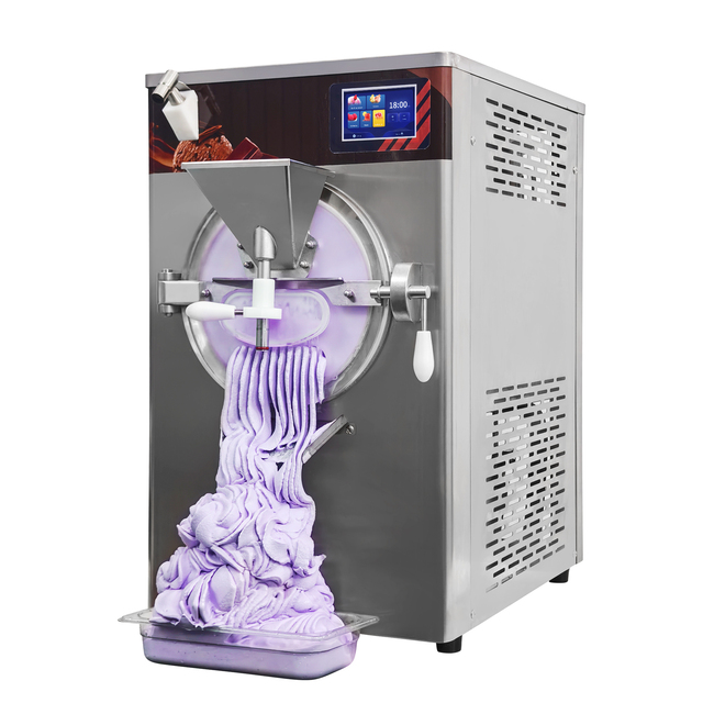 10 Program 48L/H Commercial Ice Cream Machine Single Nozzle Gelato Sorbet Batch Freezer Artisan Hard Ice Cream Maker