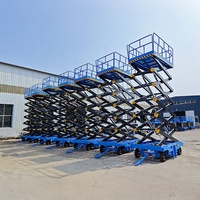 Plateforme de travail élévatrice mobile hydraulique à ciseaux pour extérieur