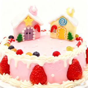 Decoración <span class=keywords><strong>de</strong></span> Pastel con Diseño <span class=keywords><strong>de</strong></span> Casa Navideña <span class=keywords><strong>de</strong></span> 2 Estilos, Adorno <span class=keywords><strong>de</strong></span> Azúcar para Manualidades con Dulces <span class=keywords><strong>de</strong></span> Dibujos Animados para Fiestas y Cumpleaños - Product Image 1