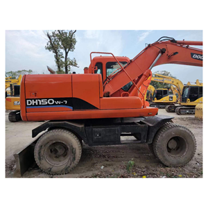 Mini-pelle hydraulique à roues Doosan Dh150w-7 d'occasion 6 tonnes Corée d'origine Excavateurs d'occasion nouveauté - Product Image 1