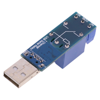 Contrôle du port série USB Module de relais 1 canal 5V 10A CH340 Protection contre les surintensités Commutateur de contrôle de commande d'ordinateur Maison intelligente