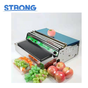 Machine d'emballage alimentaire compacte pour film étirable PVC, légumes et fruits, avec fonction manuelle, pour l'emballage de produits alimentaires et de fruits. - Product Image 3