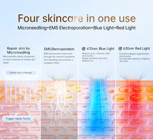 Microneedlng New Upgraded Bio Pen Q2 EMS Microneedlng Pen With LED Light Therapy Collagen Regeneration