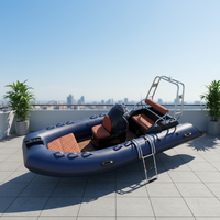 Bateau pneumatique à grande vitesse RIB390C personnalisé pour 5 personnes, en PVC/HYPALON de 1,2 mm, pour la plongée, le canoë et la pêche