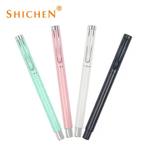 High quality luxury metal pens with custom logo promotional gift metallic brush pen gel pen colors hot sales