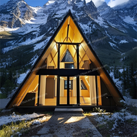 Maison Triangulaire Modulaire Prête à l'Expédition, Villa de Luxe Moderne en Forme de A, Mini-Maison Préfabriquée Portable