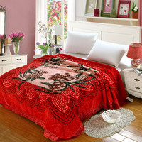 Couverture en fourrure de vison royale Couverture en polyester coréenne 5KG