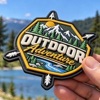 Patch tactique personnalisé en PVC, logo 3D en caoutchouc souple, badge durable à repasser, patchs auto-agrippants pour veste et sac à dos