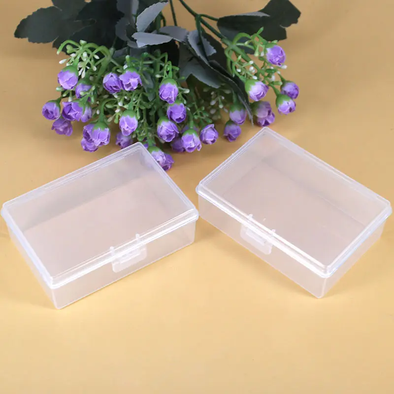 D725 पीपी पारदर्शी बकसुआ खाली बॉक्स मोती स्टड कान की बाली उपहार छोटे वर्ग बॉक्स प्लास्टिक पैकेजिंग