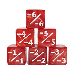 Venta al por mayor a granel DND personalizado 16mm D6 contador acrílico D & D juego de dados forma cuadrada para mazmorras y dragones juegos RPG jugadores - Product Image 2