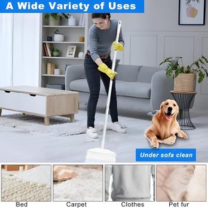 Rodillo quitapelusas de mango largo con varilla de acero inoxidable empalmada, removedor de pelo de mascotas con adhesivo fuerte para ropa y ropa de cama - Product Image 3