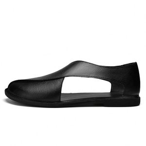 Nouveautés estivales Sandales en cuir pour hommes Chaussures d'extérieur respirantes Chaussures décontractées de plage pour hommes - Product Image 4