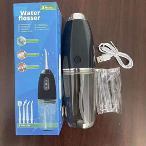 Hydropulseur dentaire portable mini électrique IPX7 sans fil rechargeable par USB, 3 modes, 4 buses, contrôlé par application, pour usage domestique - Product Image 3