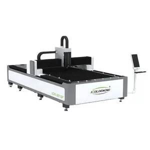 Mesin pemotong laser serat logam cnc, 1000w 1500w dengan pendingin air