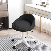 Chaise de salon pivotante sans accoudoirs, confortable, pour salon de coiffure, salon de manucure, avec support lombaire, chaise pivotante à roulettes pour salon