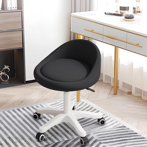 Silla de Peluquería Giratoria sin Brazos, Cómoda, para Salón de Belleza, con Soporte Lumbar, Silla Giratoria con Ruedas para Salón - Product Image 4